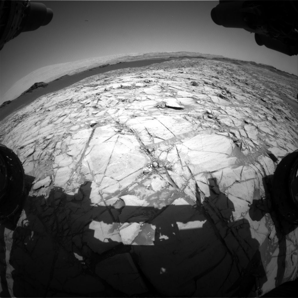 Nasa's Mars rover Curiosity acquired this image using its Front Hazard Avoidance Camera (Front Hazcam) on Sol 1383, at drive 310, site number 55