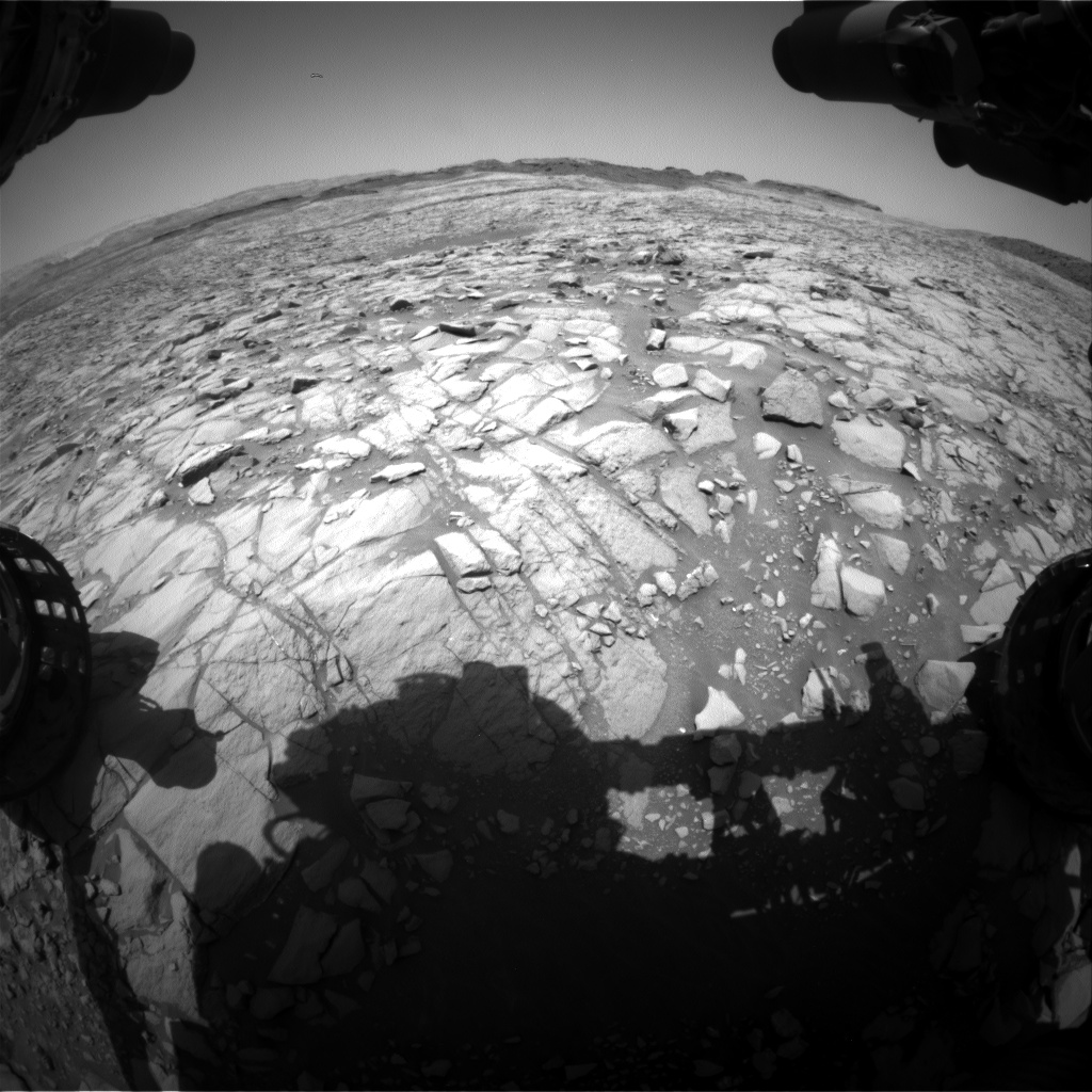 Nasa's Mars rover Curiosity acquired this image using its Front Hazard Avoidance Camera (Front Hazcam) on Sol 1385, at drive 940, site number 55