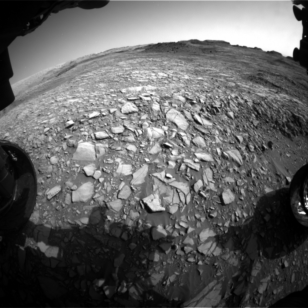 Nasa's Mars rover Curiosity acquired this image using its Front Hazard Avoidance Camera (Front Hazcam) on Sol 1388, at drive 1420, site number 55