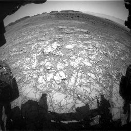 Nasa's Mars rover Curiosity acquired this image using its Front Hazard Avoidance Camera (Front Hazcam) on Sol 1399, at drive 1972, site number 55