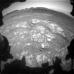 Nasa's Mars rover Curiosity acquired this image using its Front Hazard Avoidance Camera (Front Hazcam) on Sol 1399, at drive 1990, site number 55