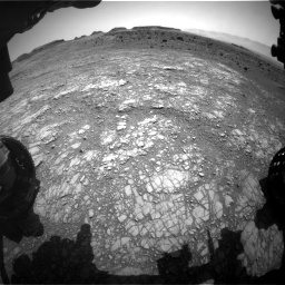 Nasa's Mars rover Curiosity acquired this image using its Front Hazard Avoidance Camera (Front Hazcam) on Sol 1399, at drive 2038, site number 55