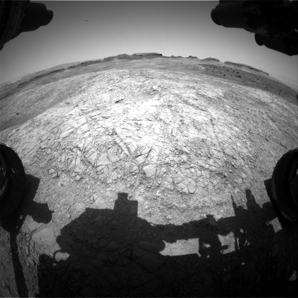 Nasa's Mars rover Curiosity acquired this image using its Front Hazard Avoidance Camera (Front Hazcam) on Sol 1399, at drive 1864, site number 55