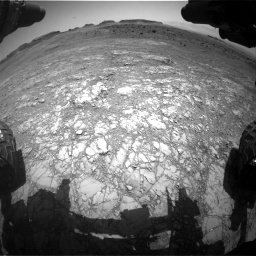 Nasa's Mars rover Curiosity acquired this image using its Front Hazard Avoidance Camera (Front Hazcam) on Sol 1399, at drive 1972, site number 55