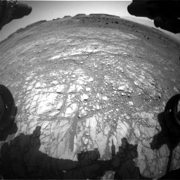 Nasa's Mars rover Curiosity acquired this image using its Front Hazard Avoidance Camera (Front Hazcam) on Sol 1399, at drive 2014, site number 55