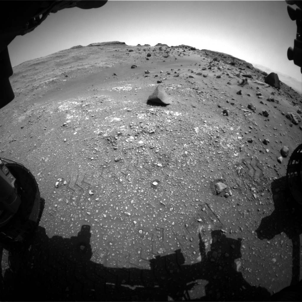 Nasa's Mars rover Curiosity acquired this image using its Front Hazard Avoidance Camera (Front Hazcam) on Sol 1400, at drive 2222, site number 55