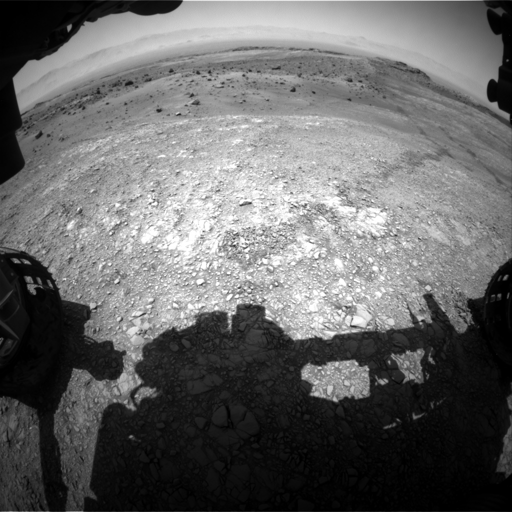 Nasa's Mars rover Curiosity acquired this image using its Front Hazard Avoidance Camera (Front Hazcam) on Sol 1402, at drive 2444, site number 55