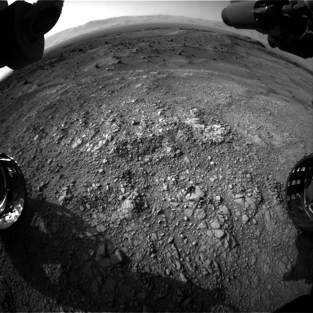 Nasa's Mars rover Curiosity acquired this image using its Front Hazard Avoidance Camera (Front Hazcam) on Sol 1403, at drive 2444, site number 55