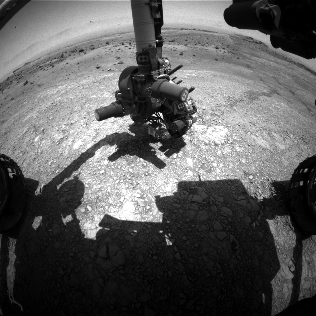 Nasa's Mars rover Curiosity acquired this image using its Front Hazard Avoidance Camera (Front Hazcam) on Sol 1405, at drive 2444, site number 55