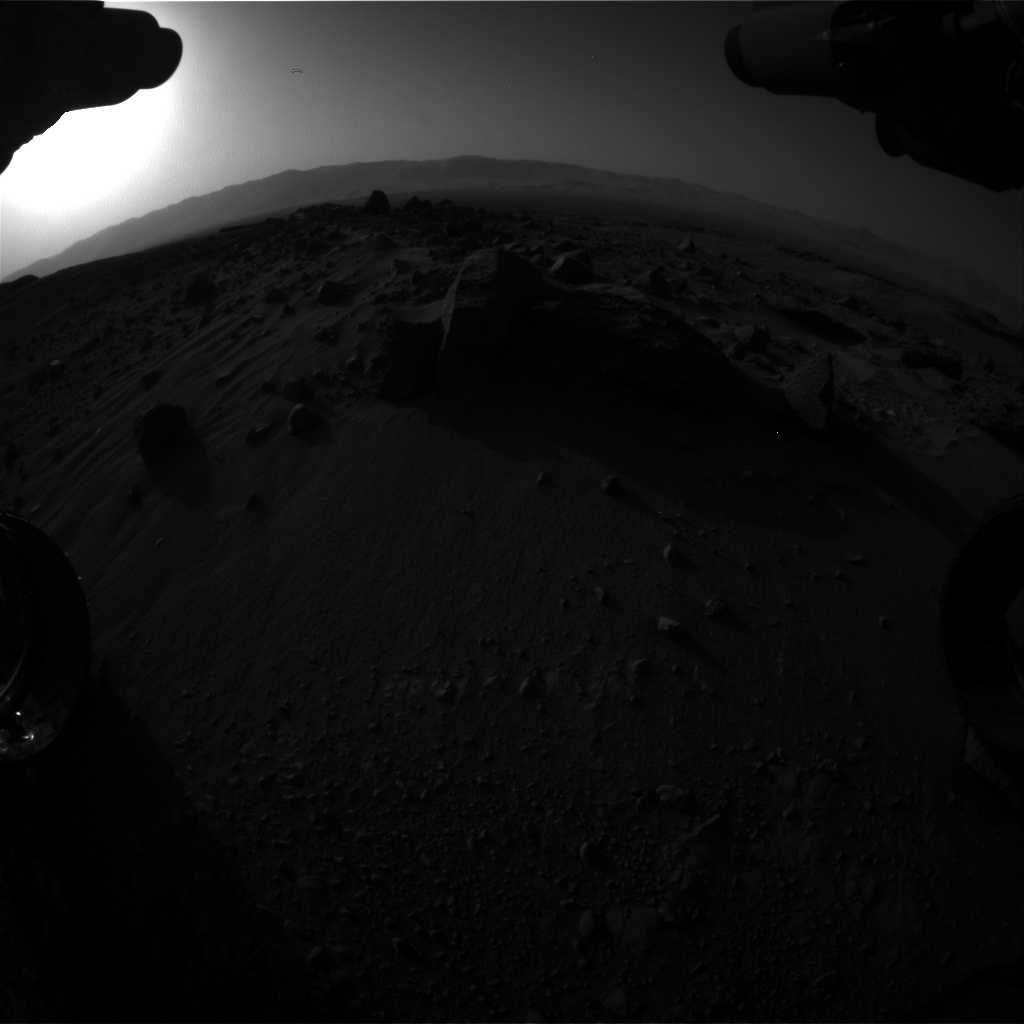 Nasa's Mars rover Curiosity acquired this image using its Front Hazard Avoidance Camera (Front Hazcam) on Sol 1405, at drive 0, site number 56