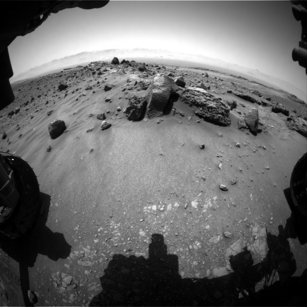 Nasa's Mars rover Curiosity acquired this image using its Front Hazard Avoidance Camera (Front Hazcam) on Sol 1406, at drive 0, site number 56