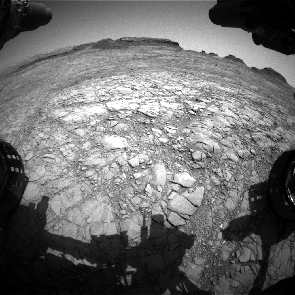 Nasa's Mars rover Curiosity acquired this image using its Front Hazard Avoidance Camera (Front Hazcam) on Sol 1411, at drive 462, site number 56