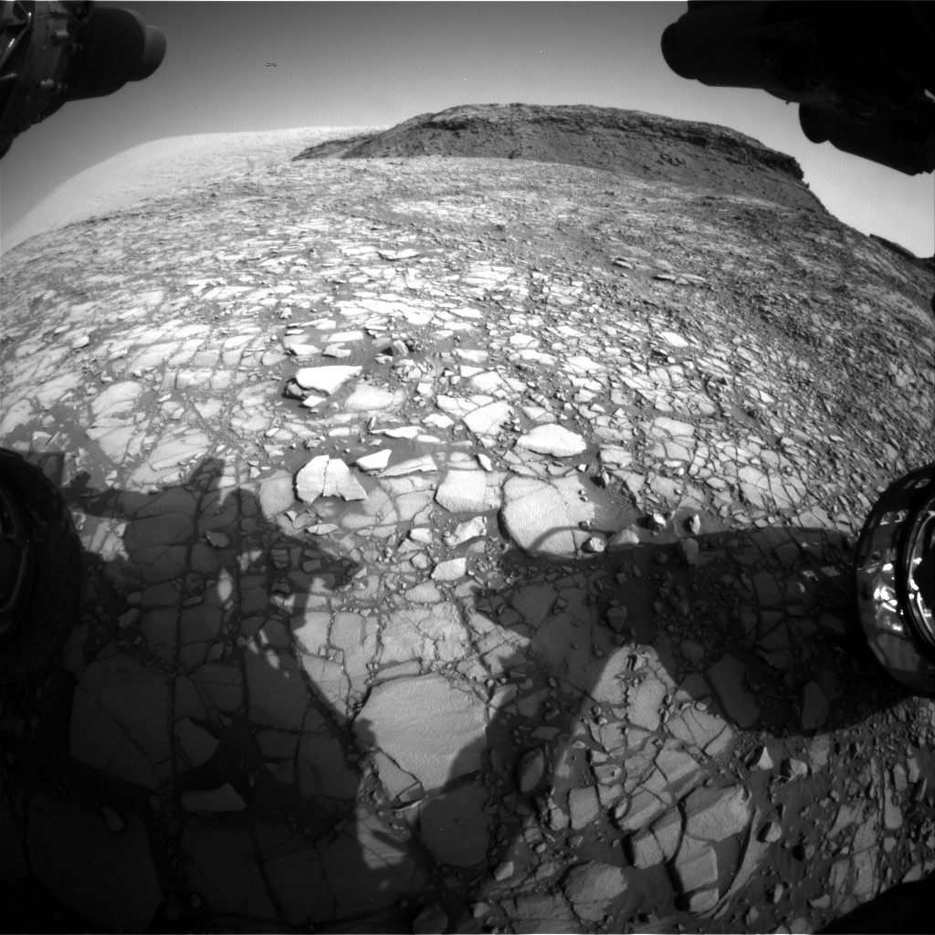 Nasa's Mars rover Curiosity acquired this image using its Front Hazard Avoidance Camera (Front Hazcam) on Sol 1415, at drive 1122, site number 56