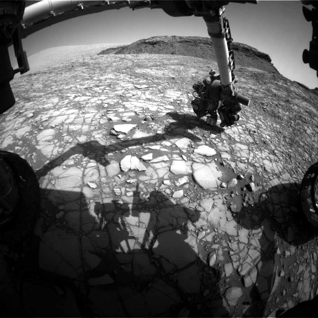 Nasa's Mars rover Curiosity acquired this image using its Front Hazard Avoidance Camera (Front Hazcam) on Sol 1416, at drive 1122, site number 56