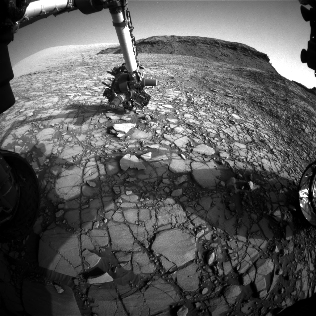 Nasa's Mars rover Curiosity acquired this image using its Front Hazard Avoidance Camera (Front Hazcam) on Sol 1416, at drive 1122, site number 56