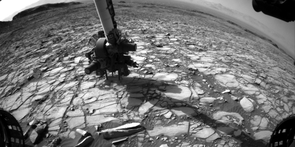 Nasa's Mars rover Curiosity acquired this image using its Front Hazard Avoidance Camera (Front Hazcam) on Sol 1422, at drive 1236, site number 56