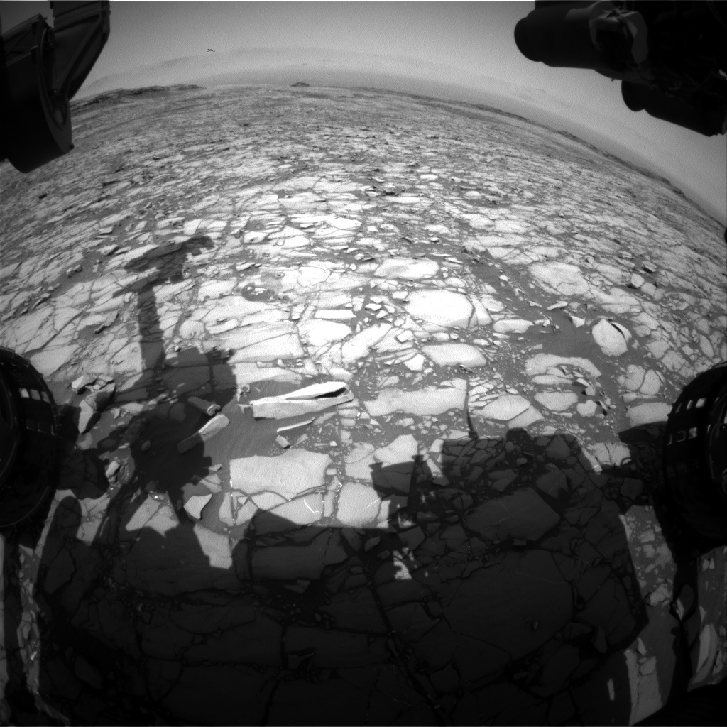 Nasa's Mars rover Curiosity acquired this image using its Front Hazard Avoidance Camera (Front Hazcam) on Sol 1424, at drive 1236, site number 56