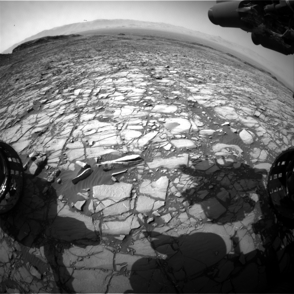 Nasa's Mars rover Curiosity acquired this image using its Front Hazard Avoidance Camera (Front Hazcam) on Sol 1426, at drive 1236, site number 56