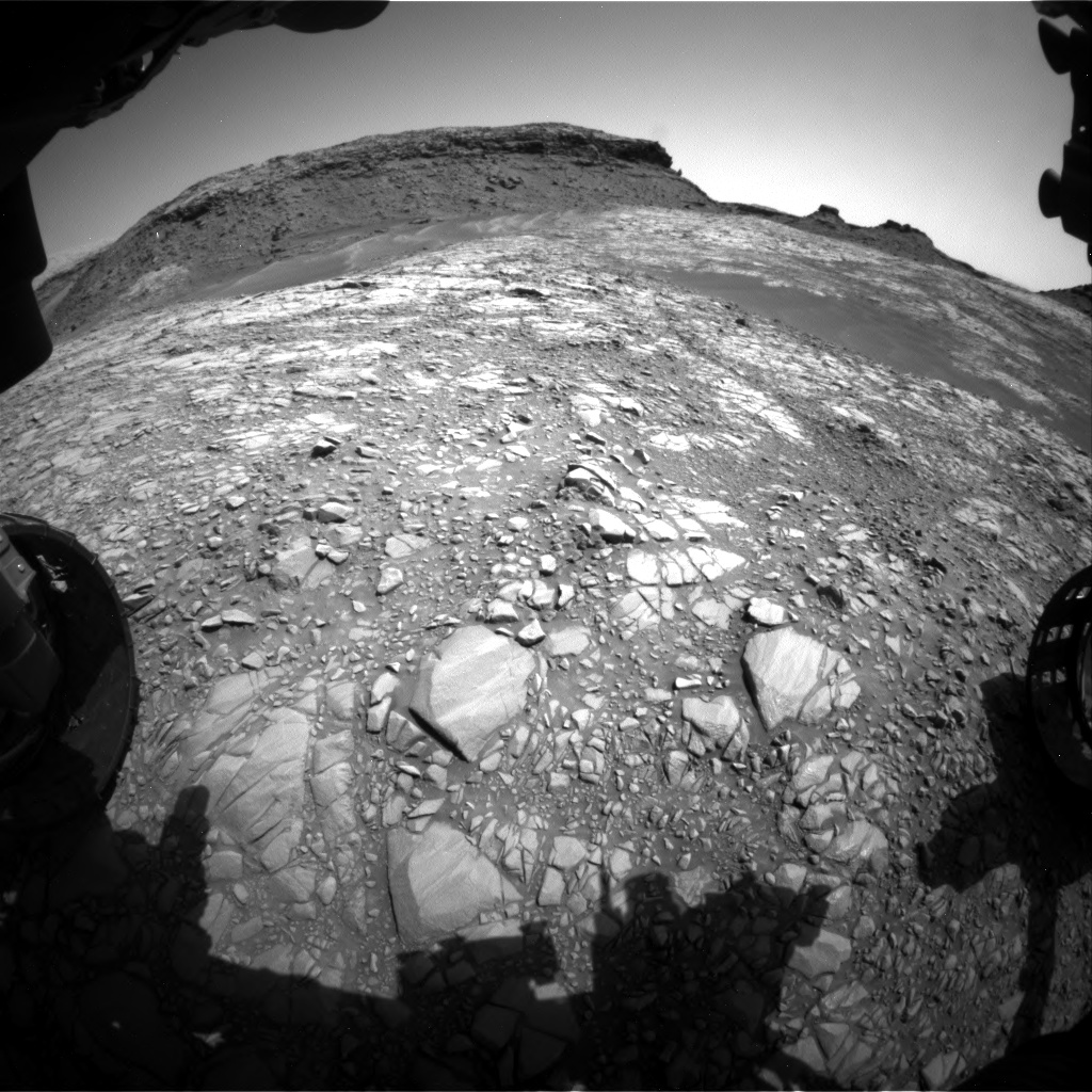 Nasa's Mars rover Curiosity acquired this image using its Front Hazard Avoidance Camera (Front Hazcam) on Sol 1427, at drive 1326, site number 56