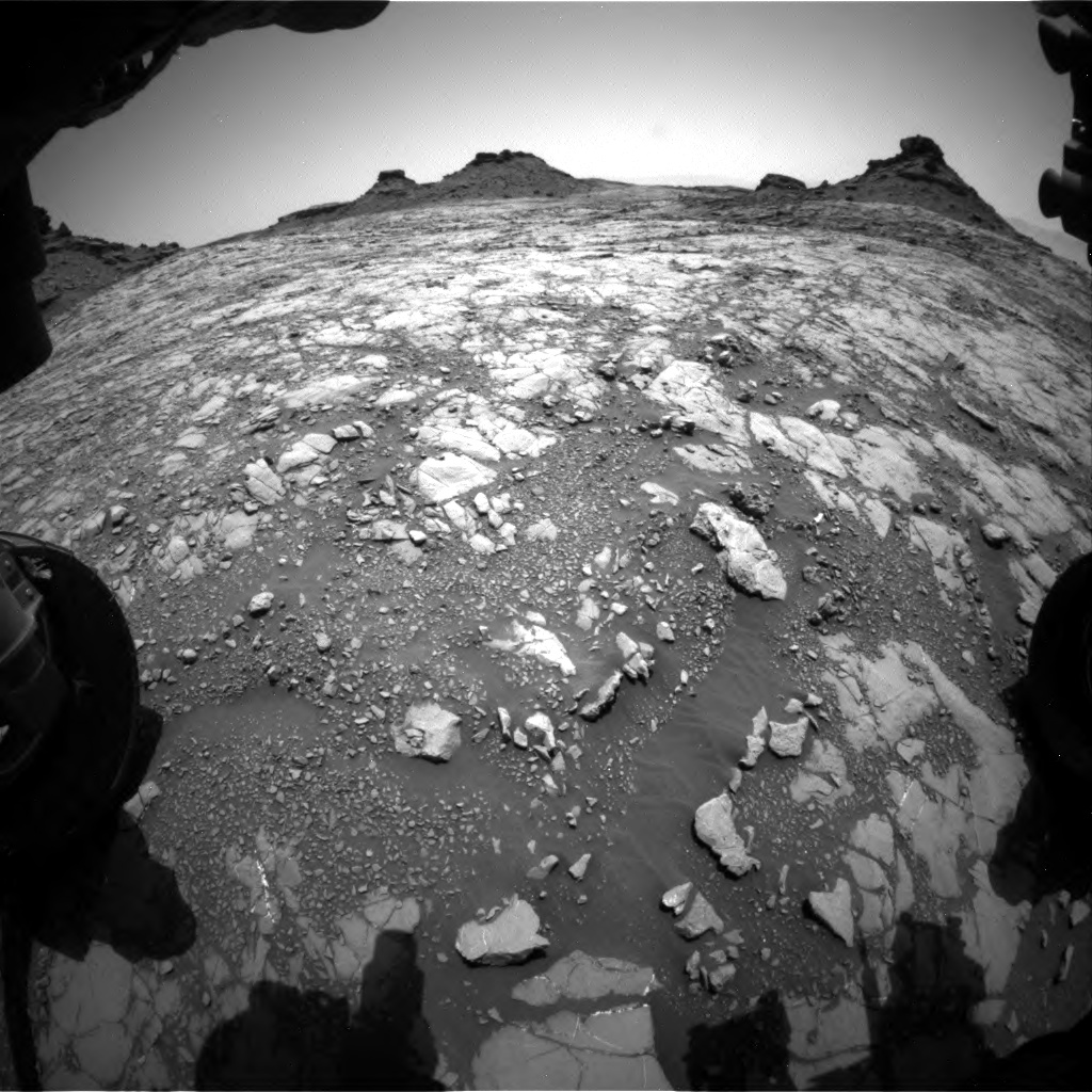 Nasa's Mars rover Curiosity acquired this image using its Front Hazard Avoidance Camera (Front Hazcam) on Sol 1428, at drive 1614, site number 56
