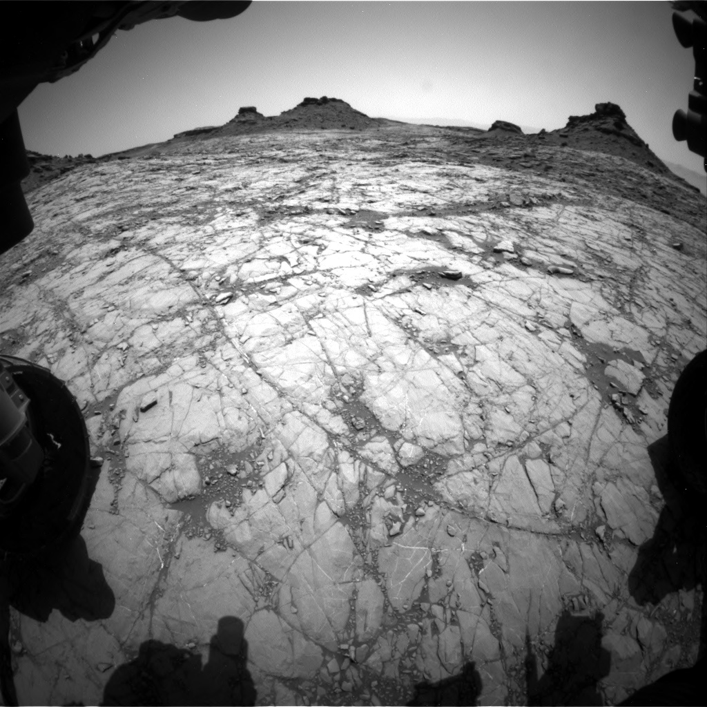 Nasa's Mars rover Curiosity acquired this image using its Front Hazard Avoidance Camera (Front Hazcam) on Sol 1428, at drive 1632, site number 56