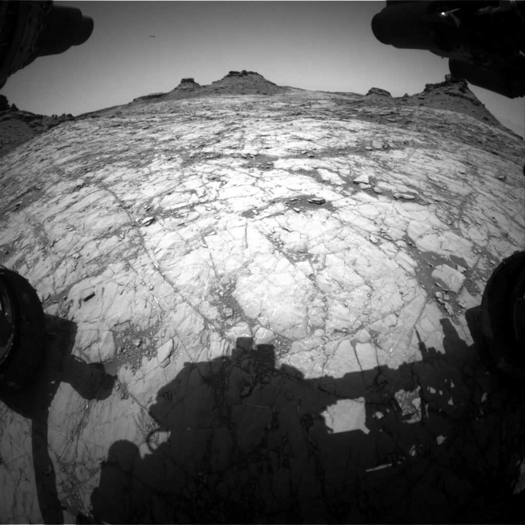 Nasa's Mars rover Curiosity acquired this image using its Front Hazard Avoidance Camera (Front Hazcam) on Sol 1430, at drive 1632, site number 56