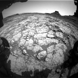 Nasa's Mars rover Curiosity acquired this image using its Front Hazard Avoidance Camera (Front Hazcam) on Sol 1431, at drive 2010, site number 56