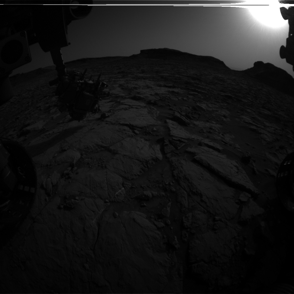 Nasa's Mars rover Curiosity acquired this image using its Front Hazard Avoidance Camera (Front Hazcam) on Sol 1436, at drive 462, site number 57