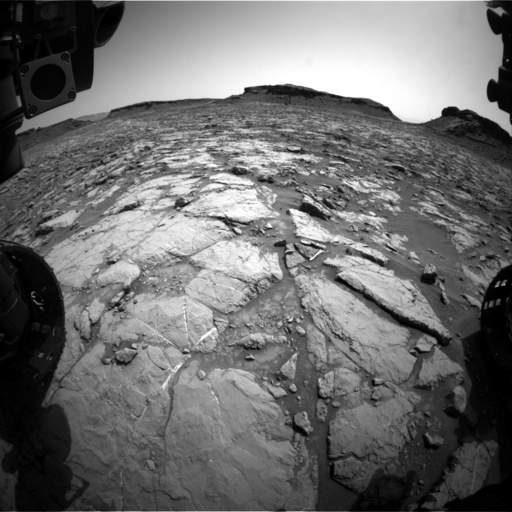 Nasa's Mars rover Curiosity acquired this image using its Front Hazard Avoidance Camera (Front Hazcam) on Sol 1437, at drive 462, site number 57