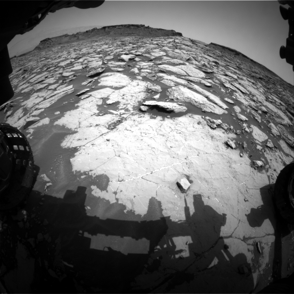 Nasa's Mars rover Curiosity acquired this image using its Front Hazard Avoidance Camera (Front Hazcam) on Sol 1438, at drive 774, site number 57