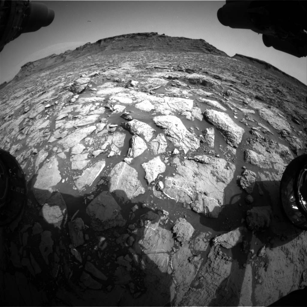 Nasa's Mars rover Curiosity acquired this image using its Front Hazard Avoidance Camera (Front Hazcam) on Sol 1440, at drive 1020, site number 57