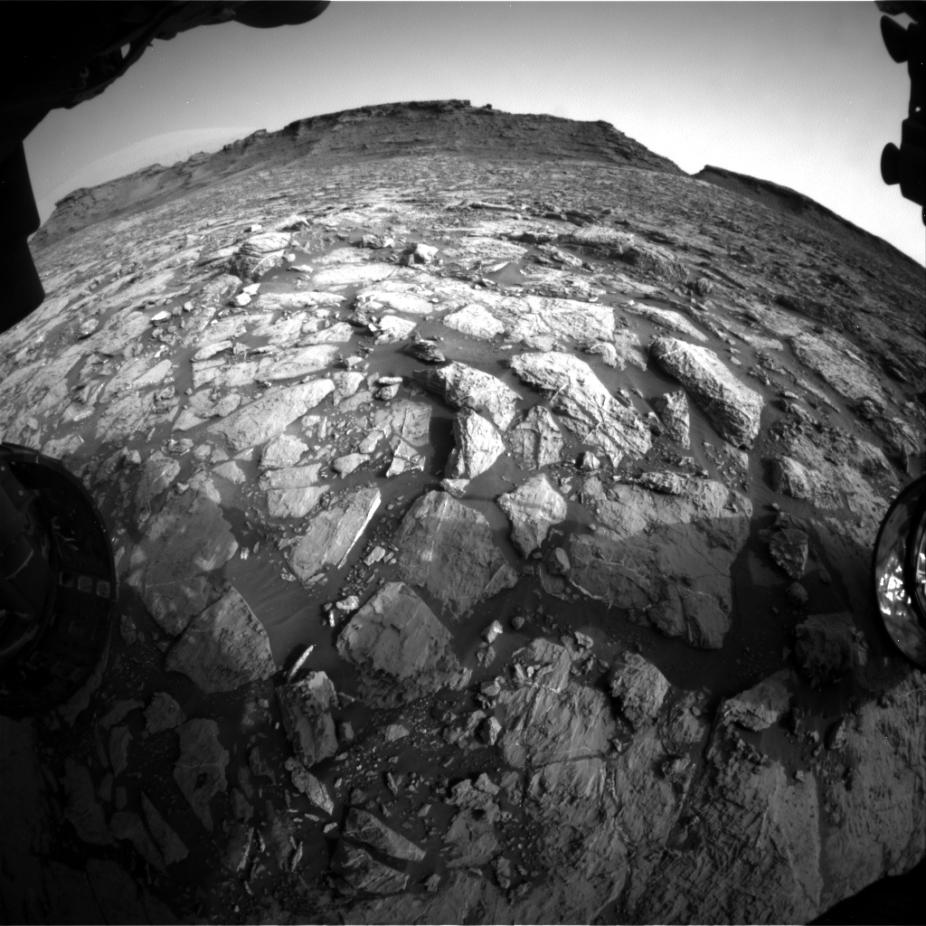 Nasa's Mars rover Curiosity acquired this image using its Front Hazard Avoidance Camera (Front Hazcam) on Sol 1441, at drive 1020, site number 57