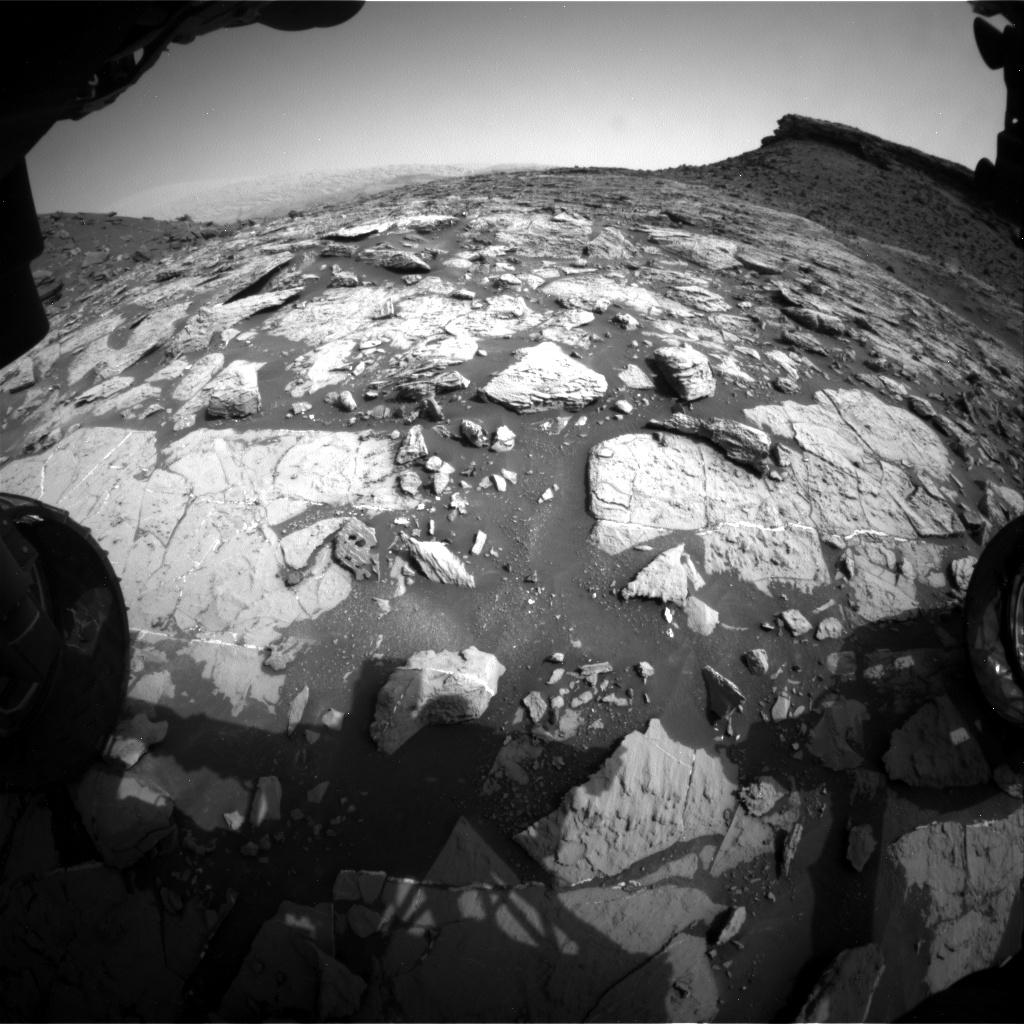 Nasa's Mars rover Curiosity acquired this image using its Front Hazard Avoidance Camera (Front Hazcam) on Sol 1451, at drive 1942, site number 57