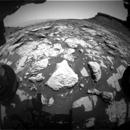 Nasa's Mars rover Curiosity acquired this image using its Front Hazard Avoidance Camera (Front Hazcam) on Sol 1452, at drive 1990, site number 57
