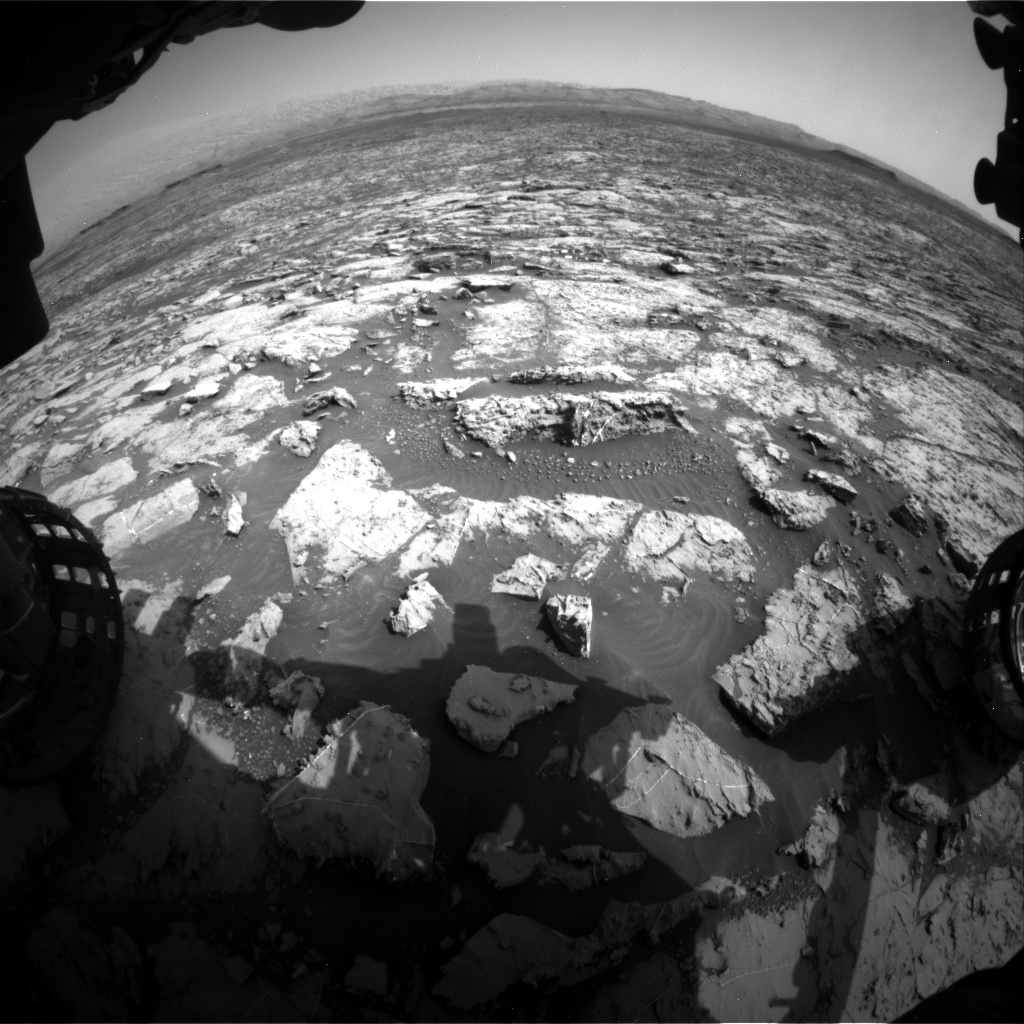 Nasa's Mars rover Curiosity acquired this image using its Front Hazard Avoidance Camera (Front Hazcam) on Sol 1452, at drive 2296, site number 57