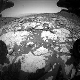 Nasa's Mars rover Curiosity acquired this image using its Front Hazard Avoidance Camera (Front Hazcam) on Sol 1452, at drive 1978, site number 57