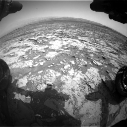 Nasa's Mars rover Curiosity acquired this image using its Front Hazard Avoidance Camera (Front Hazcam) on Sol 1452, at drive 2254, site number 57
