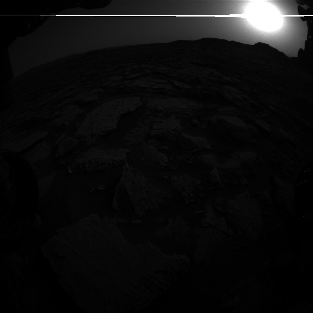 Nasa's Mars rover Curiosity acquired this image using its Front Hazard Avoidance Camera (Front Hazcam) on Sol 1454, at drive 2582, site number 57