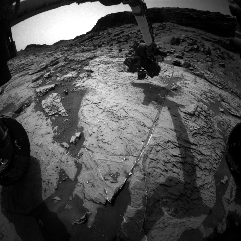 Nasa's Mars rover Curiosity acquired this image using its Front Hazard Avoidance Camera (Front Hazcam) on Sol 1457, at drive 2798, site number 57