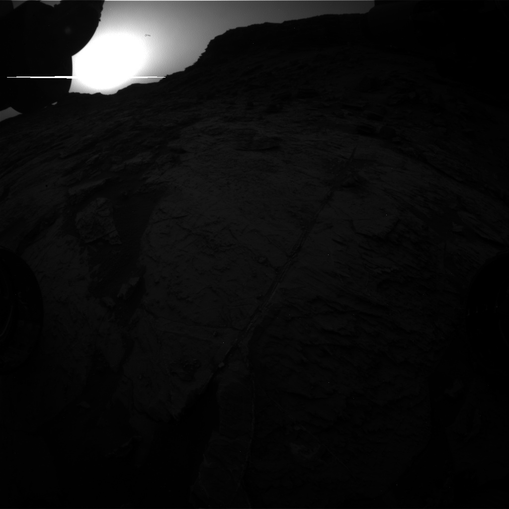 Nasa's Mars rover Curiosity acquired this image using its Front Hazard Avoidance Camera (Front Hazcam) on Sol 1459, at drive 2798, site number 57