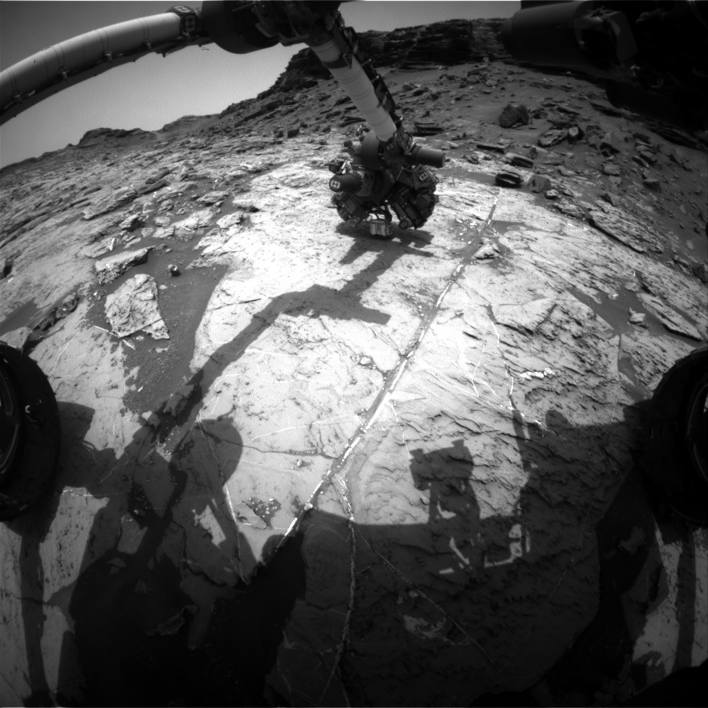 Nasa's Mars rover Curiosity acquired this image using its Front Hazard Avoidance Camera (Front Hazcam) on Sol 1460, at drive 2798, site number 57