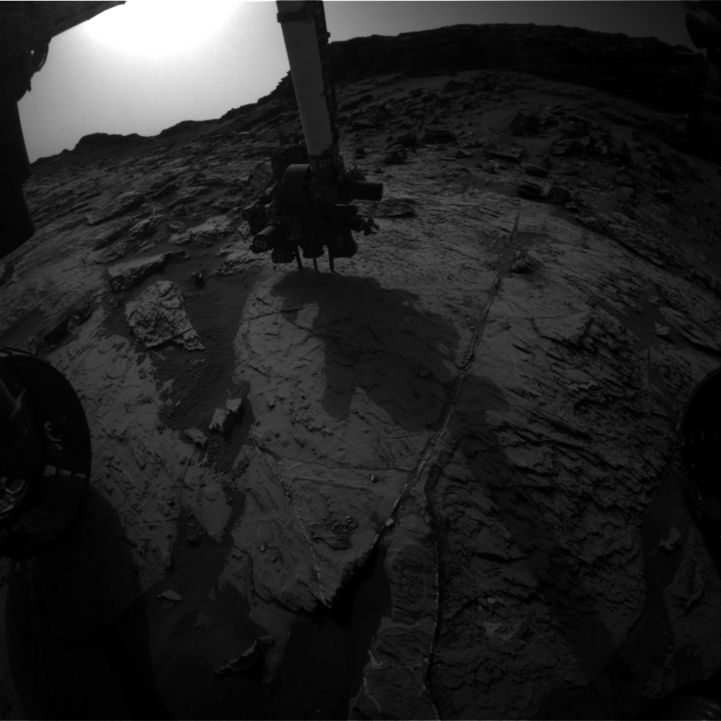 Nasa's Mars rover Curiosity acquired this image using its Front Hazard Avoidance Camera (Front Hazcam) on Sol 1461, at drive 2798, site number 57