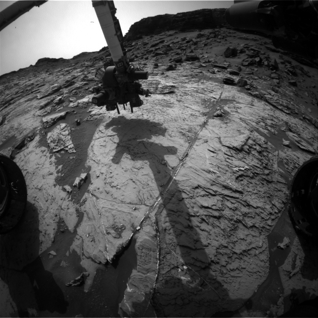 Nasa's Mars rover Curiosity acquired this image using its Front Hazard Avoidance Camera (Front Hazcam) on Sol 1462, at drive 2798, site number 57