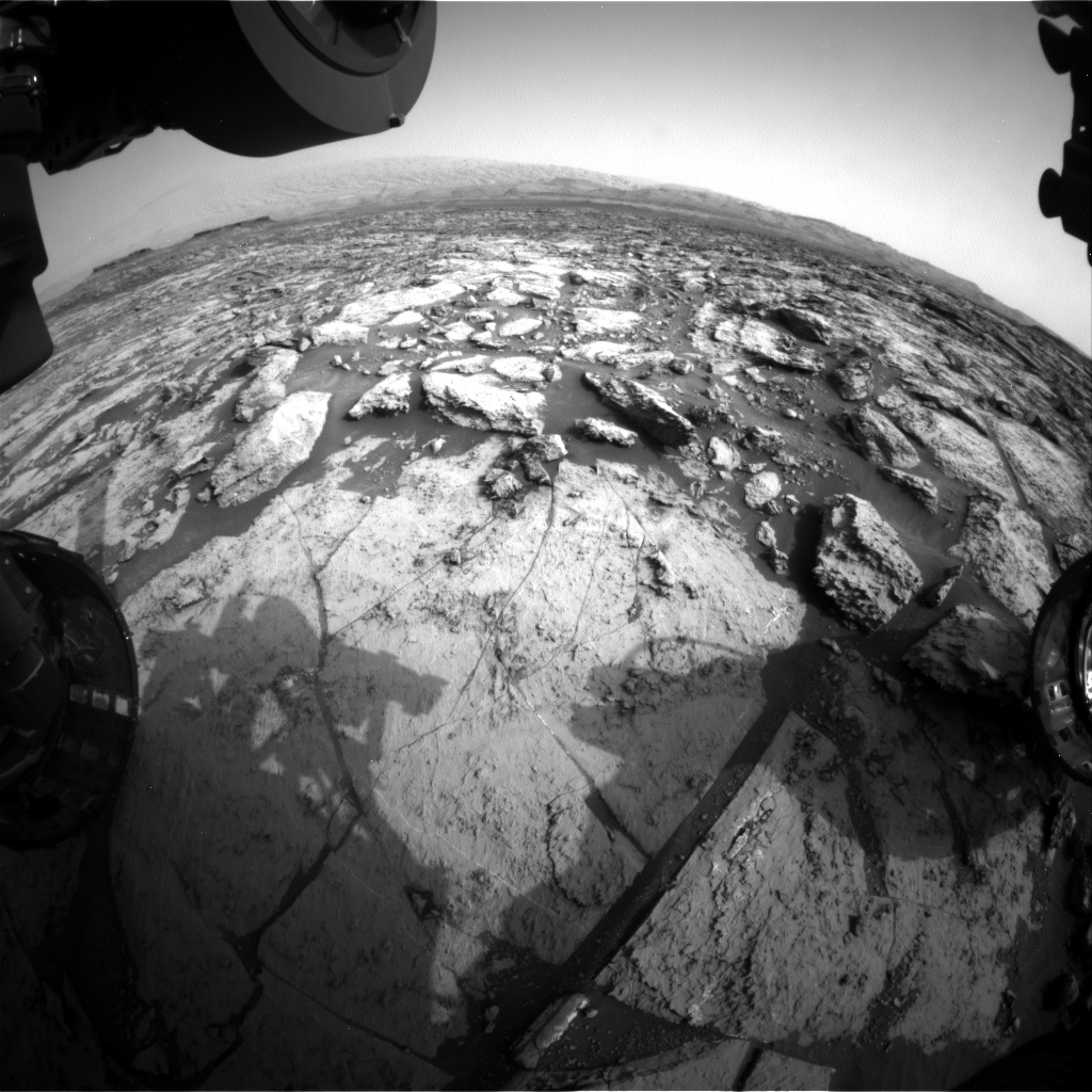 Nasa's Mars rover Curiosity acquired this image using its Front Hazard Avoidance Camera (Front Hazcam) on Sol 1470, at drive 264, site number 58