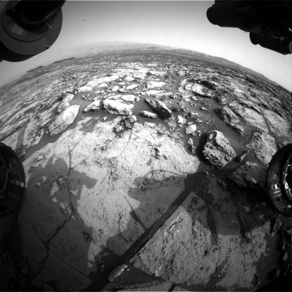 Nasa's Mars rover Curiosity acquired this image using its Front Hazard Avoidance Camera (Front Hazcam) on Sol 1470, at drive 264, site number 58