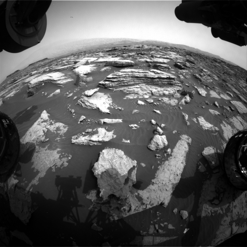 Nasa's Mars rover Curiosity acquired this image using its Front Hazard Avoidance Camera (Front Hazcam) on Sol 1473, at drive 774, site number 58