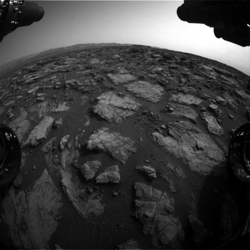 Nasa's Mars rover Curiosity acquired this image using its Front Hazard Avoidance Camera (Front Hazcam) on Sol 1475, at drive 912, site number 58