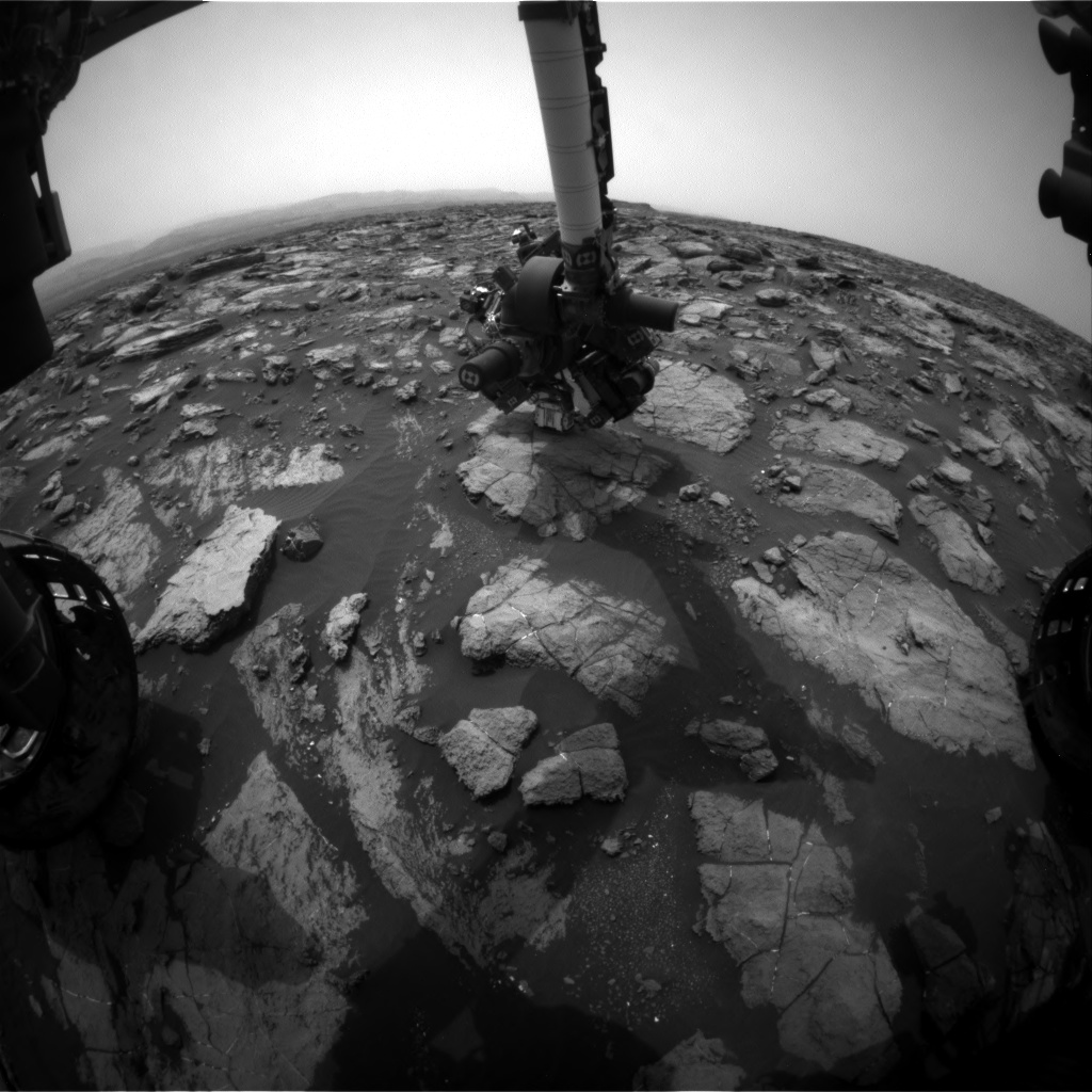 Nasa's Mars rover Curiosity acquired this image using its Front Hazard Avoidance Camera (Front Hazcam) on Sol 1478, at drive 912, site number 58