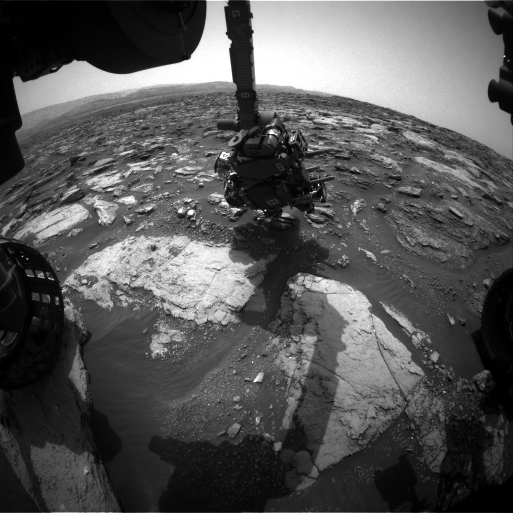 Nasa's Mars rover Curiosity acquired this image using its Front Hazard Avoidance Camera (Front Hazcam) on Sol 1482, at drive 1248, site number 58