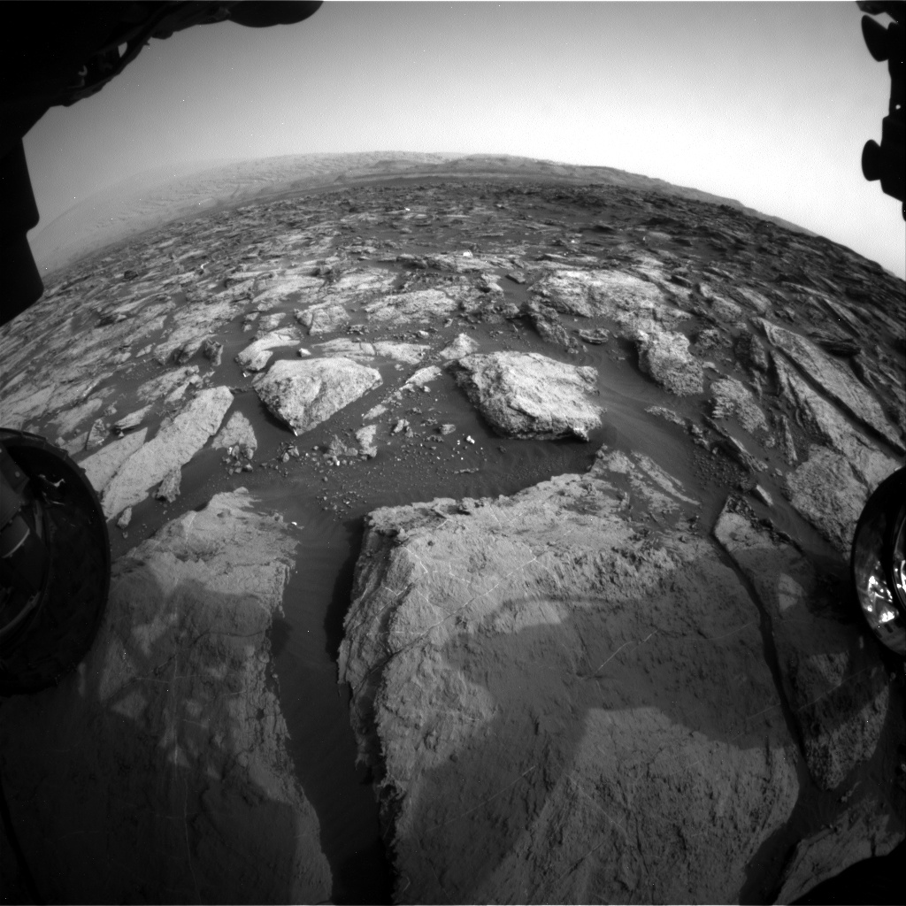 Nasa's Mars rover Curiosity acquired this image using its Front Hazard Avoidance Camera (Front Hazcam) on Sol 1482, at drive 1572, site number 58